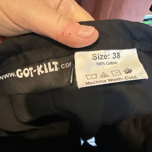 Got Kilt Red Tartan Kilt Black Utility Kilt Size 38 Cotton - Picture 3 of 6